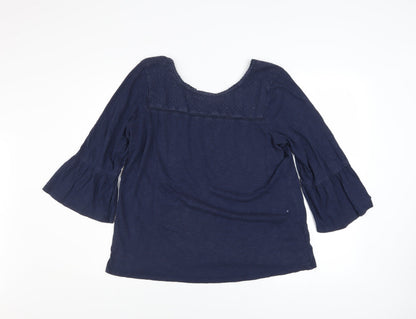 Womens UK Size 14 Fat Face Blue Tunic Blouse