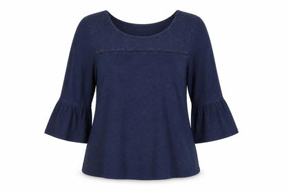 Womens UK Size 14 Fat Face Blue Tunic Blouse