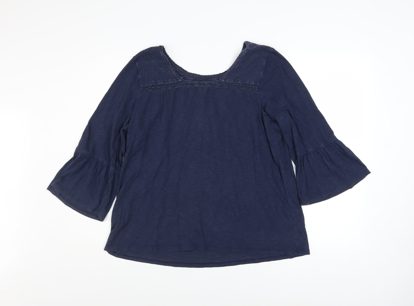 Womens UK Size 14 Fat Face Blue Tunic Blouse
