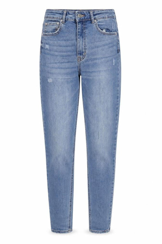 Womens UK Size 8 Pull&Bear Regular Fit Mom Blue Jeans