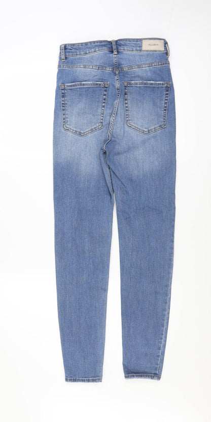 Womens UK Size 8 Pull&Bear Regular Fit Mom Blue Jeans