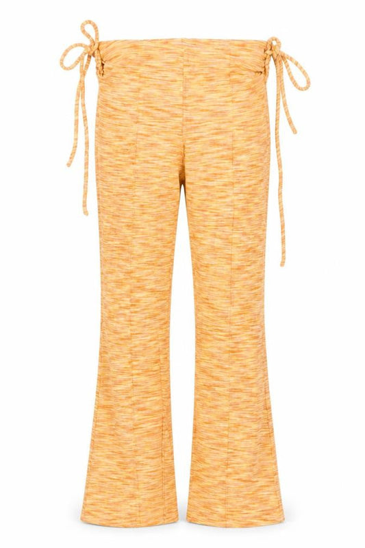Bershka Womens Orange Flared Jersey Trousers Size 8