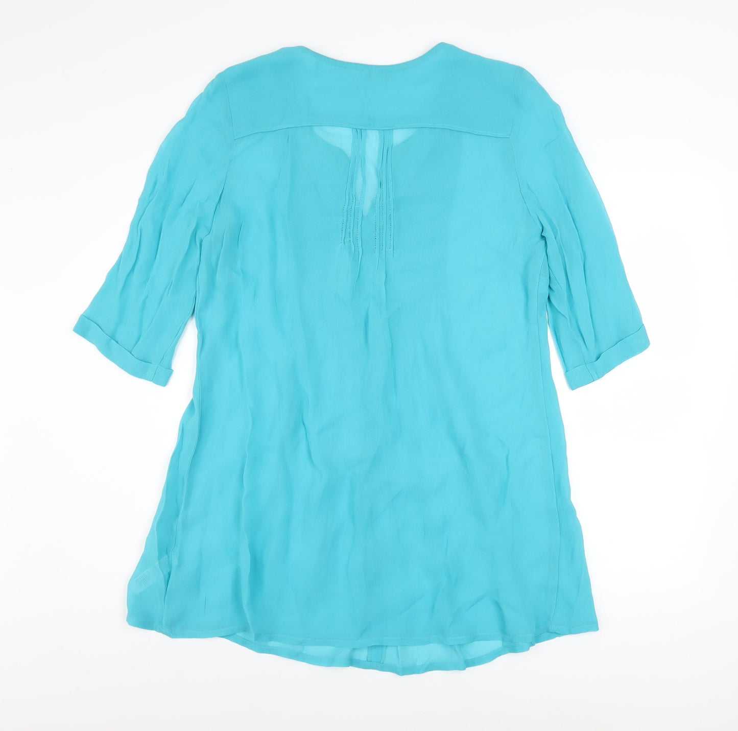 Womens UK Size 14 Monsoon Blue Tunic Blouse