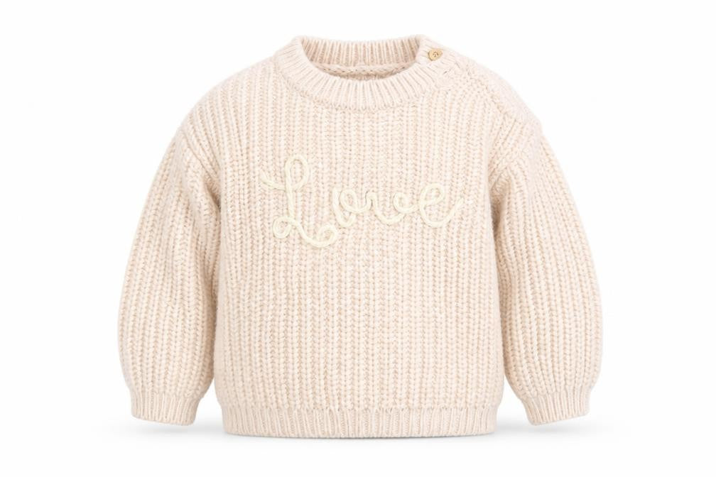 George Unisex Baby Pink Knit Love Jumper 3-6 Months Cotton Pullover