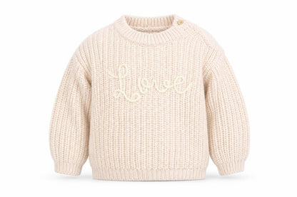 George Unisex Baby Pink Knit Love Jumper 3-6 Months Cotton Pullover