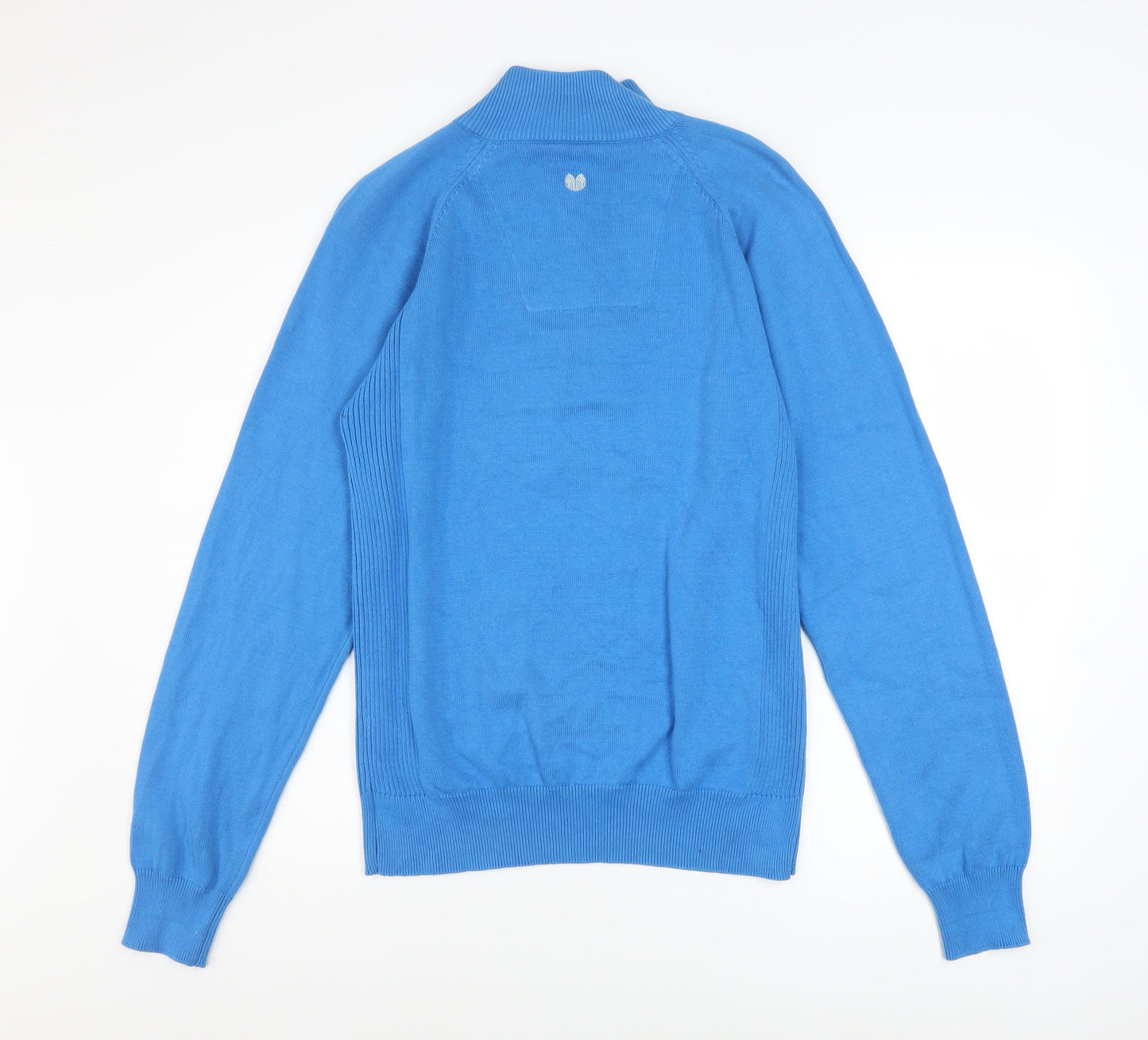 Mens UK Size M Palm Grove Blue 1/2 Zip Jumper
