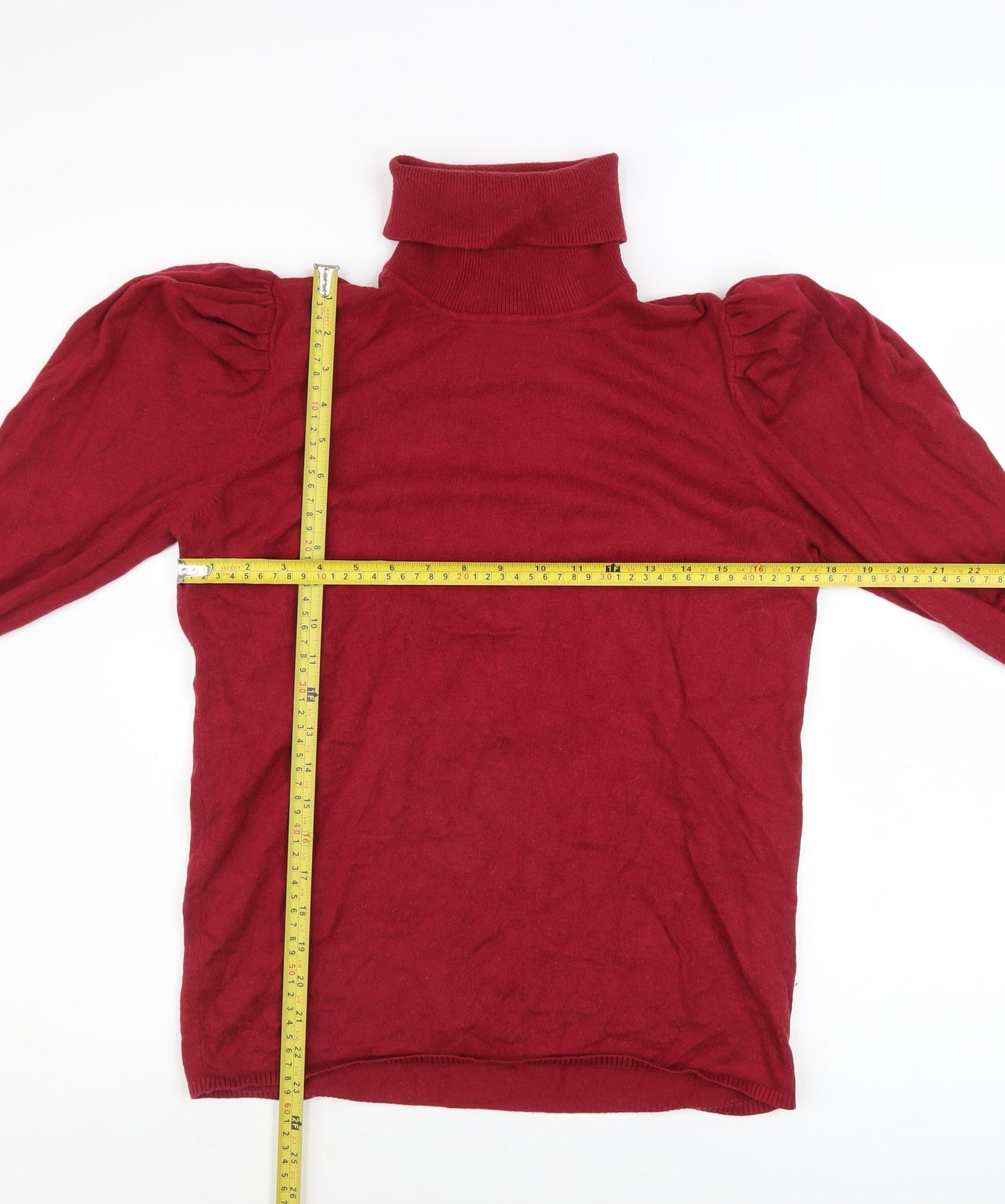 Womens UK Size XL Piazza Italia Red Pullover Jumper