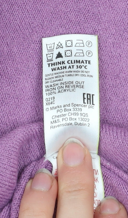 Womens UK Size 8 Marks and Spencer Purple Pullover Jumper