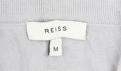 Reiss Men's Grey Cotton Zip-Up Track Jacket Size M