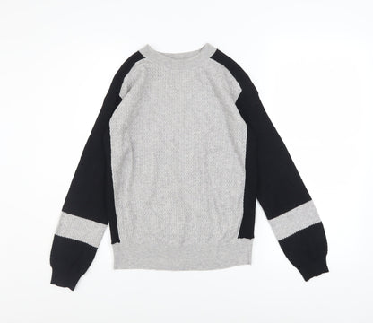 Marks and Spencer Women’s Grey Knit Raglan Sleeve Pullover Jumper Size S