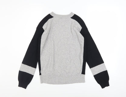Marks and Spencer Women’s Grey Knit Raglan Sleeve Pullover Jumper Size S