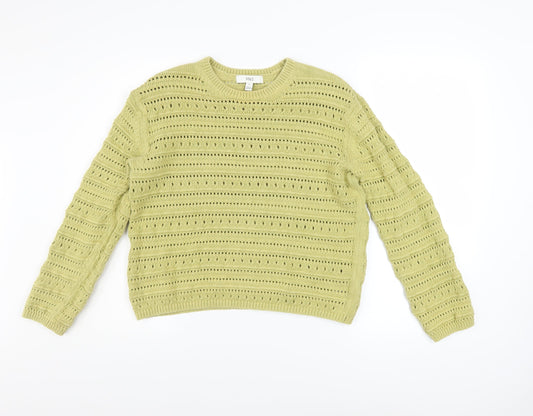 Womens UK Size M Marks and Spencer Green Pullover Jumper