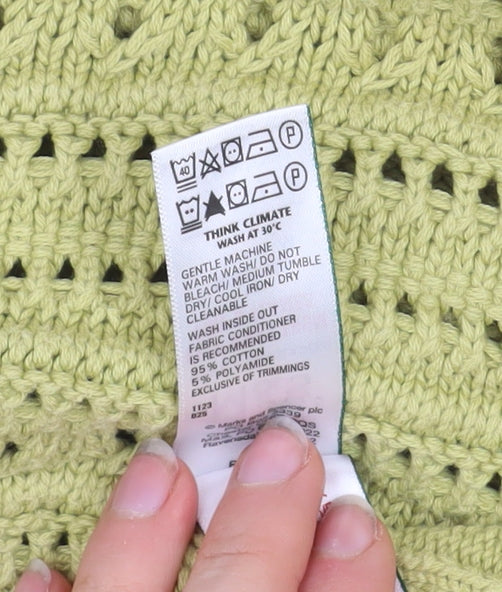 Womens UK Size M Marks and Spencer Green Pullover Jumper