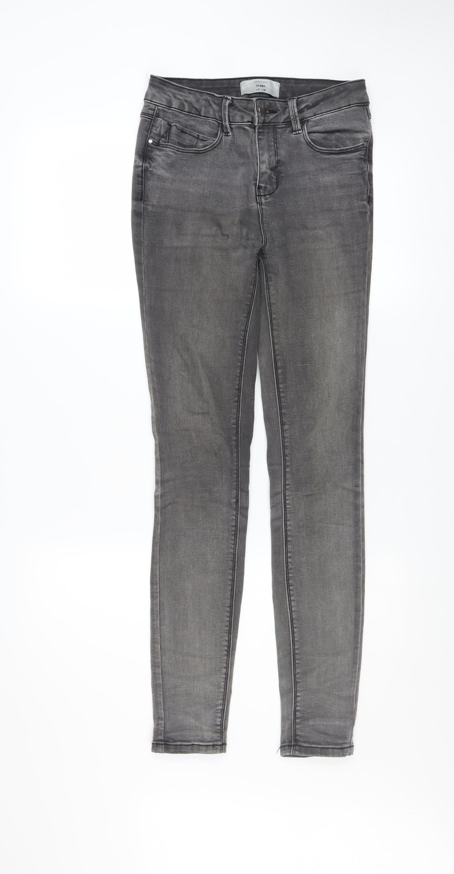 Womens UK Size 8 New Look Slim Fit Skinny Grey Jeans