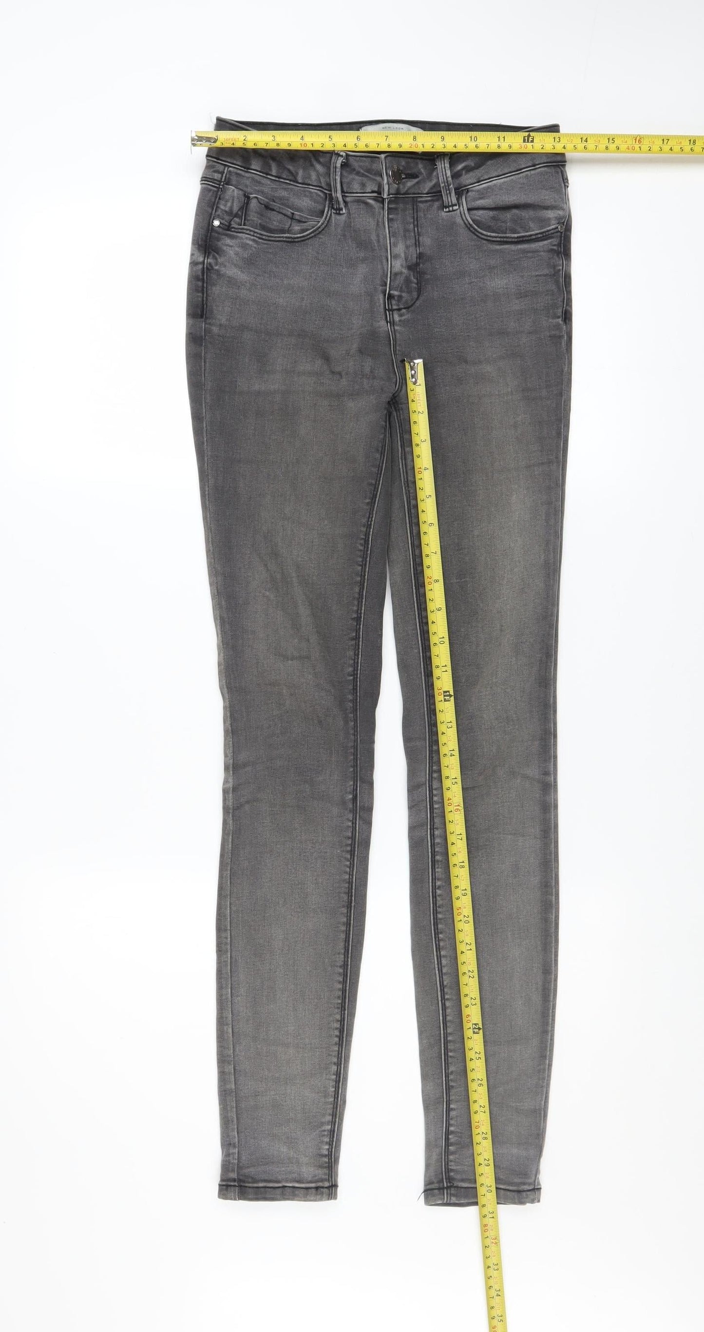 Womens UK Size 8 New Look Slim Fit Skinny Grey Jeans