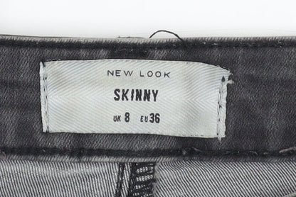 Womens UK Size 8 New Look Slim Fit Skinny Grey Jeans