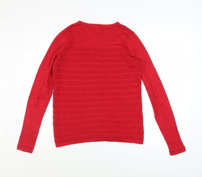 Womens UK Size S Bonmarché Red Cardigan Jumper