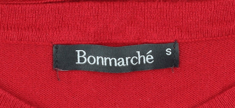 Womens UK Size S Bonmarché Red Cardigan Jumper
