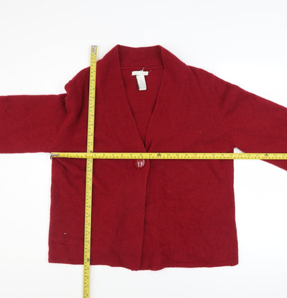 Womens UK Size XL Tweeds Red Cardigan Jumper