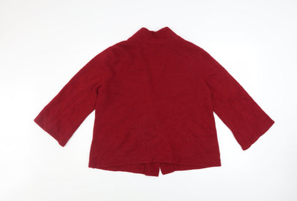 Womens UK Size XL Tweeds Red Cardigan Jumper