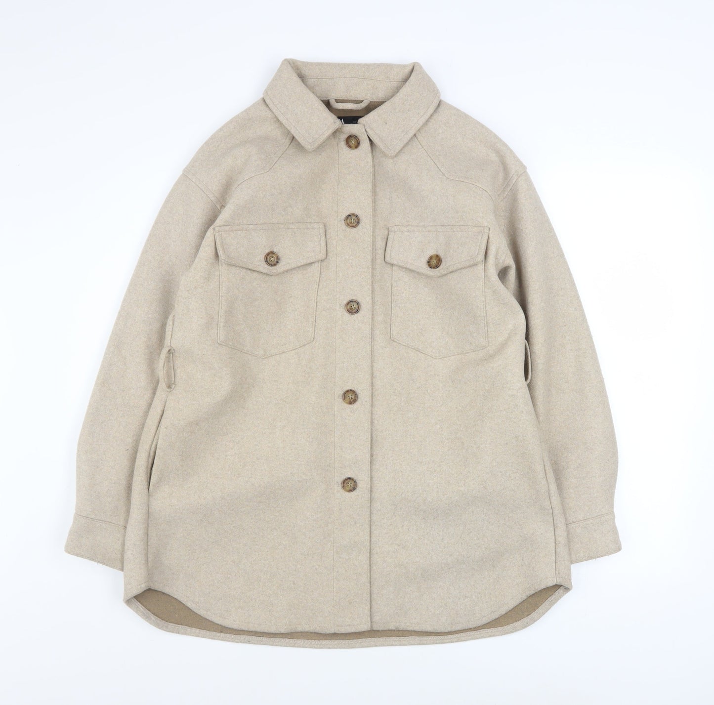 Womens UK Size 12 Zara Beige Shacket