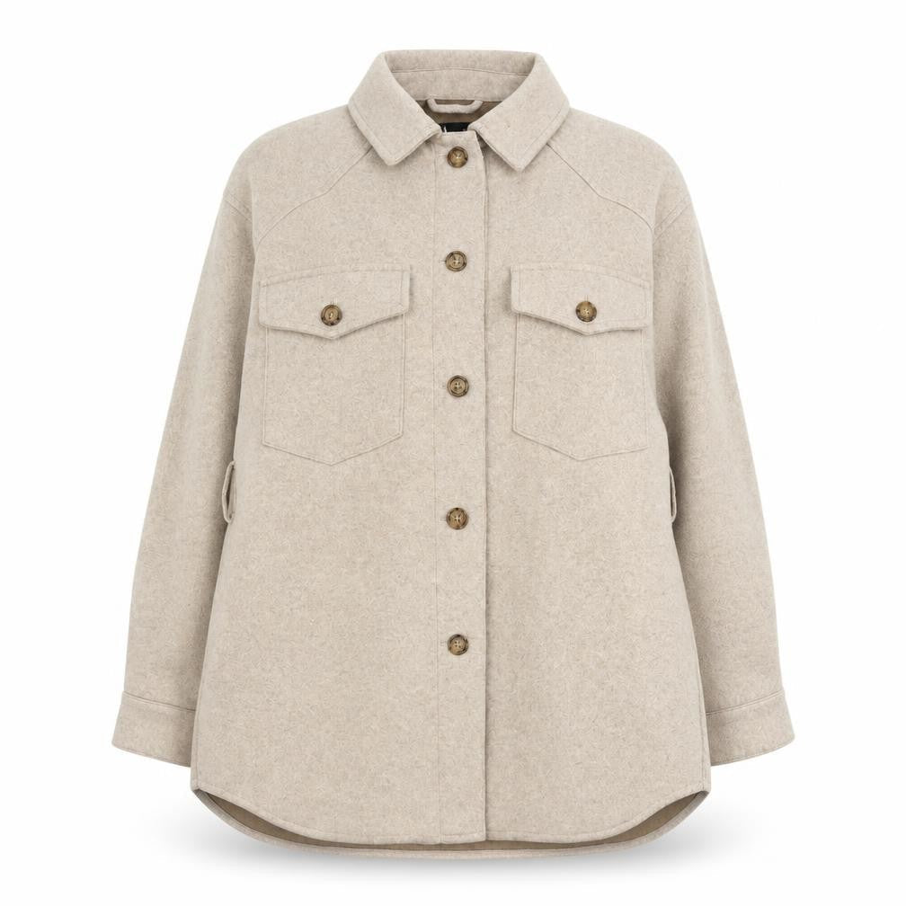 Womens UK Size 12 Zara Beige Shacket