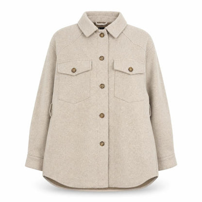 Womens UK Size 12 Zara Beige Shacket