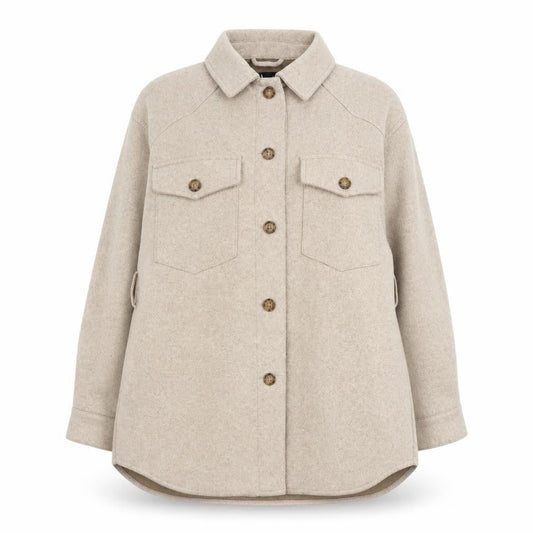 Womens UK Size 12 Zara Beige Shacket