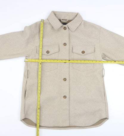 Womens UK Size 12 Zara Beige Shacket