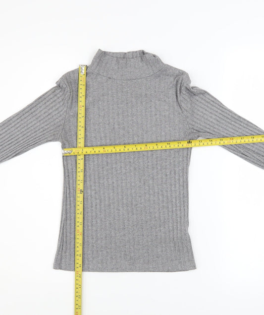 Womens UK Size 6 Topshop Grey Pullover Jumper