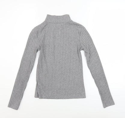 Womens UK Size 6 Topshop Grey Pullover Jumper