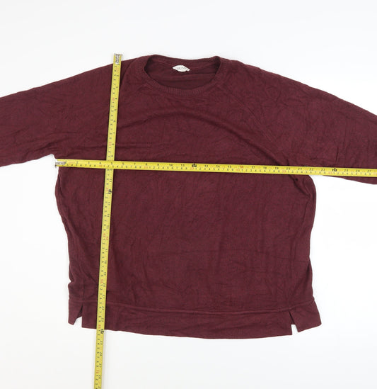 Womens UK Size M Hush Red Pullover Sweatshirt