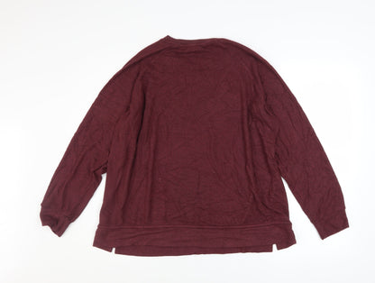 Womens UK Size M Hush Red Pullover Sweatshirt