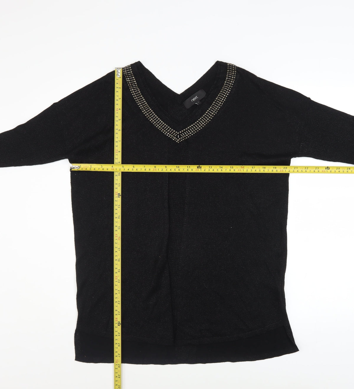 Womens UK Size 14 NEXT Black Pullover Jumper