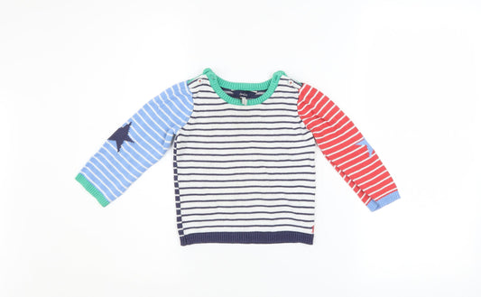 Joules Unisex Baby Multicoloured Striped Star Knit Jumper 18-24 Months