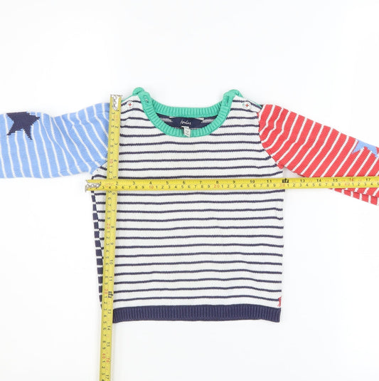 Joules Unisex Baby Multicoloured Striped Star Knit Jumper 18-24 Months