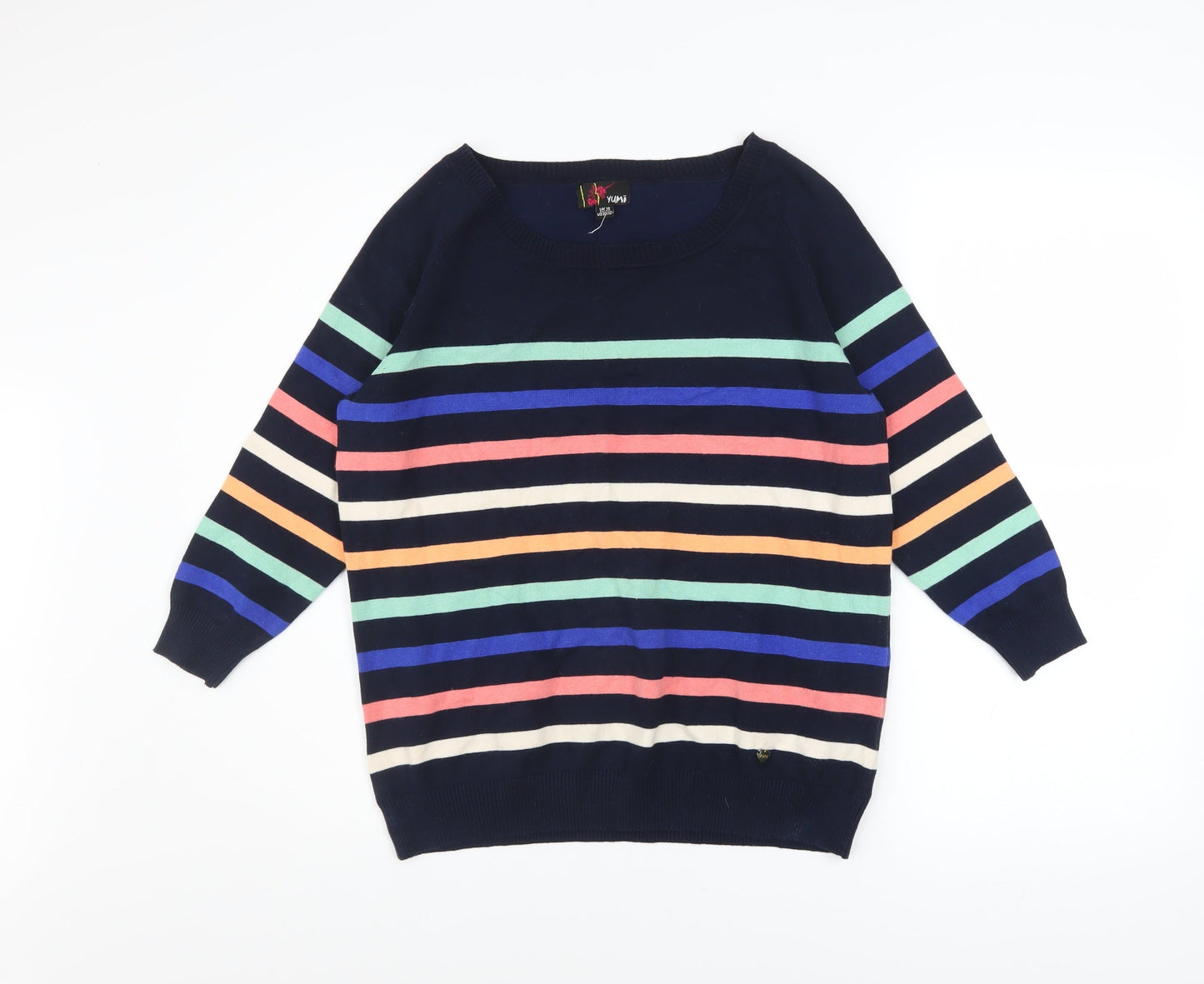 Womens UK Size 16 Yumi Multicoloured Pullover Jumper