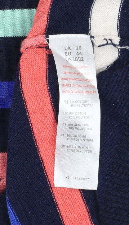 Womens UK Size 16 Yumi Multicoloured Pullover Jumper