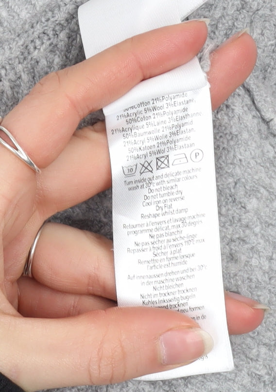 Womens UK Size L Hush Grey Pullover Jumper