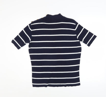 Womens UK Size 12 Marks and Spencer Blue Basic T-Shirt