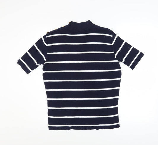 Womens UK Size 12 Marks and Spencer Blue Basic T-Shirt