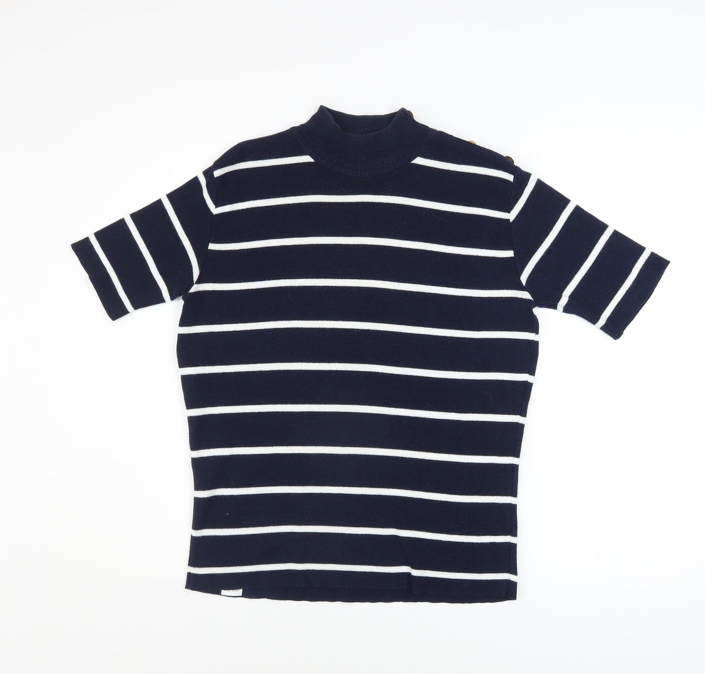 Womens UK Size 12 Marks and Spencer Blue Basic T-Shirt