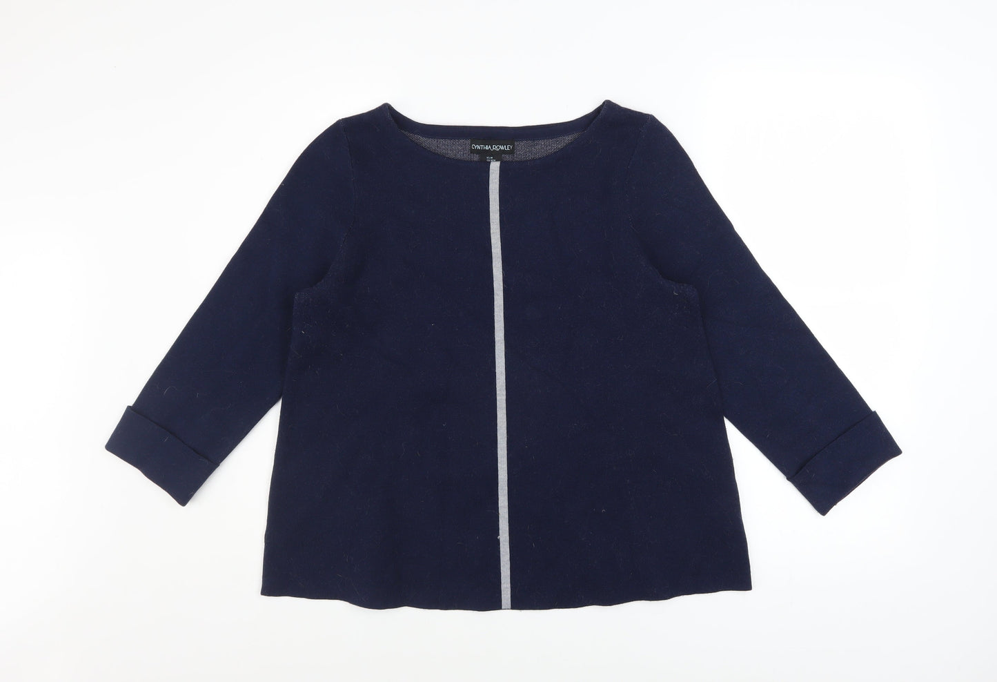 Womens UK Size M Cynthia Rowley Blue Pullover Jumper
