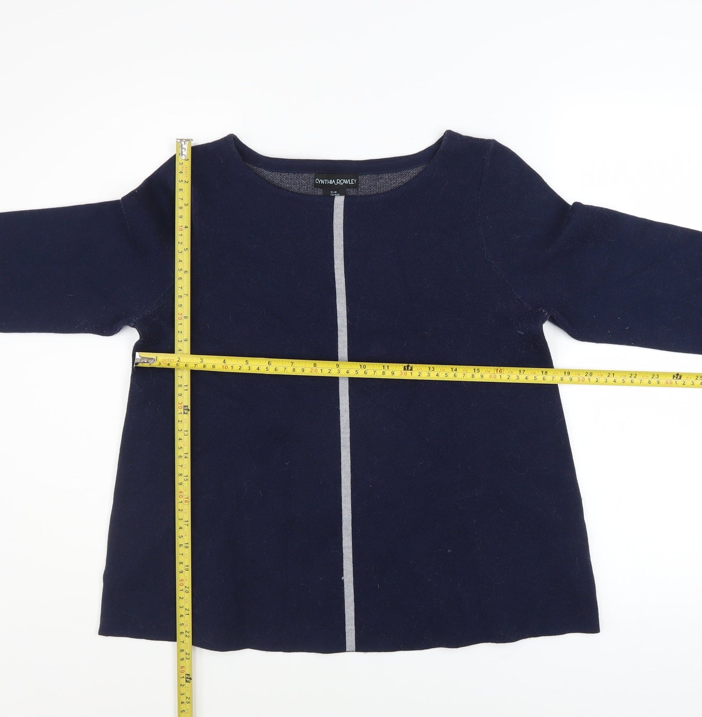 Womens UK Size M Cynthia Rowley Blue Pullover Jumper