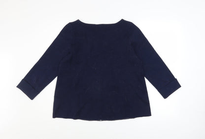 Womens UK Size M Cynthia Rowley Blue Pullover Jumper