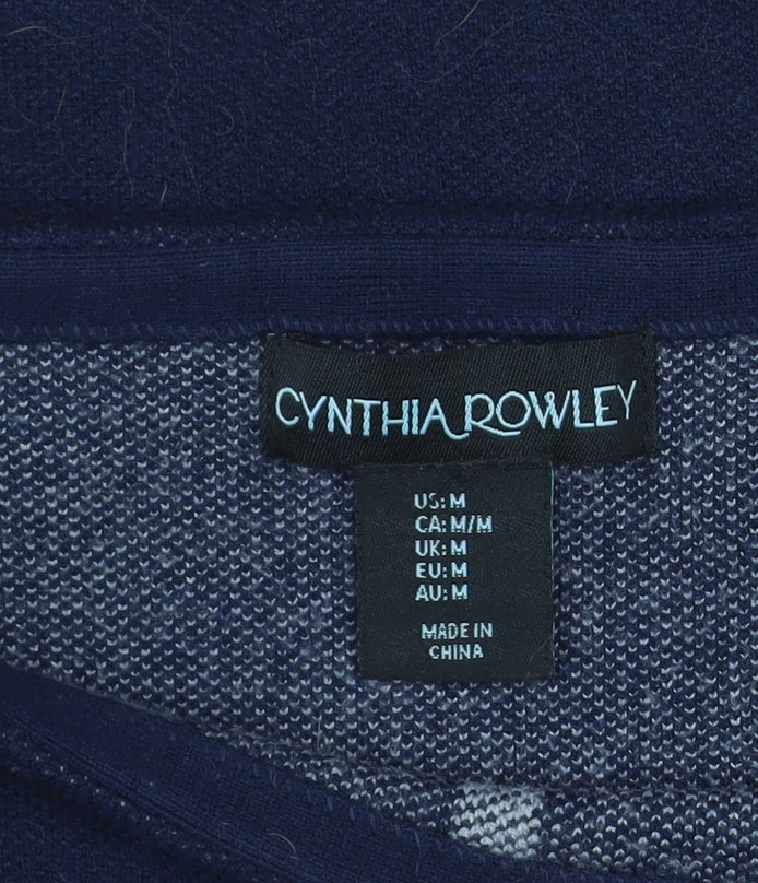 Womens UK Size M Cynthia Rowley Blue Pullover Jumper