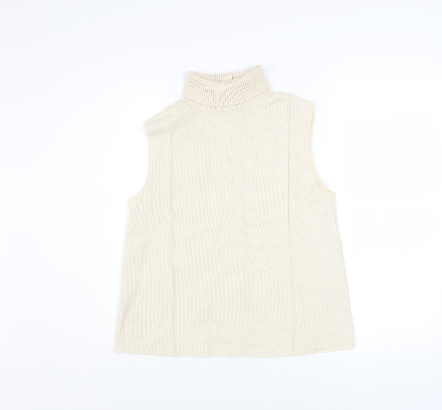 Womens UK Size S Zara Beige Vest Jumper