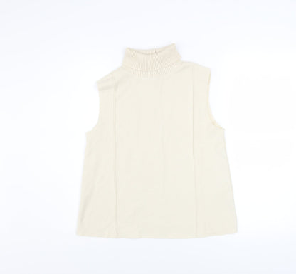 Womens UK Size S Zara Beige Vest Jumper