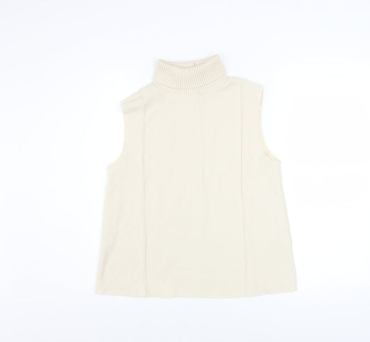 Womens UK Size S Zara Beige Vest Jumper