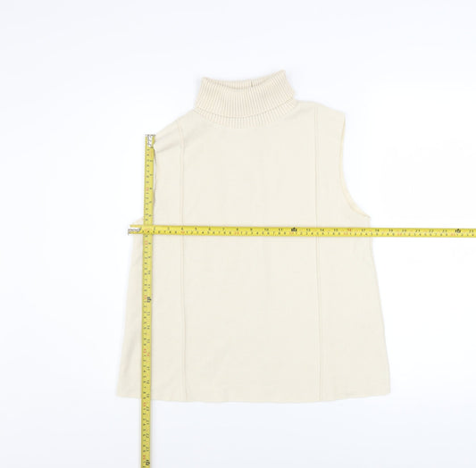 Womens UK Size S Zara Beige Vest Jumper